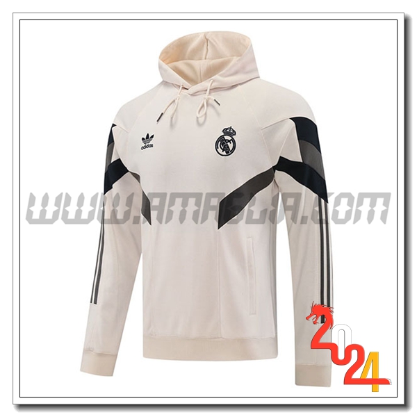 Felpa Con Cappuccio Real Madrid Rosa/Nero 2024 2025