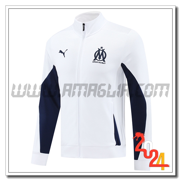 Giacca Calcio Marsiglia Bianco/Blu 2024 2025