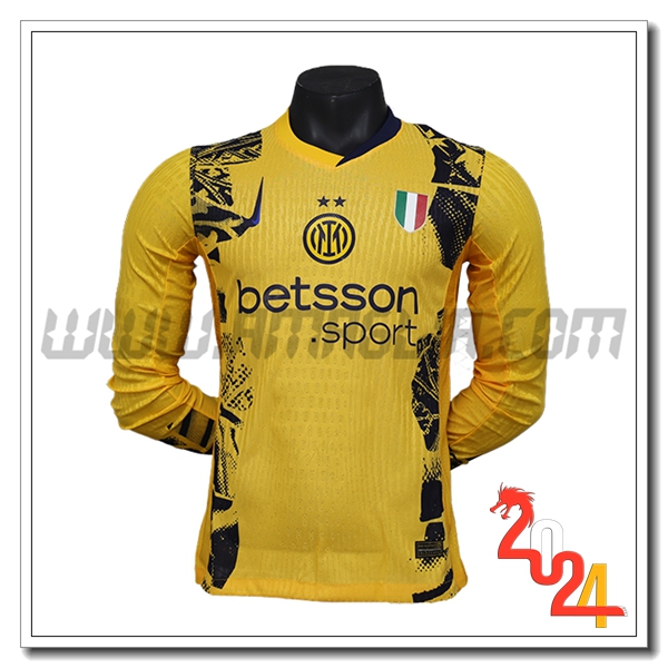 Terzo Maglia Calcio Inter Milan Maniche lunghe 2024 2025