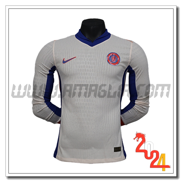 Seconda Maglia Calcio FC Chelsea Maniche lunghe 2024 2025
