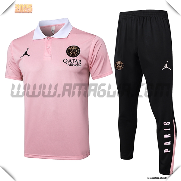 Kit Maglia Polo PSG Rosa 2025 2026