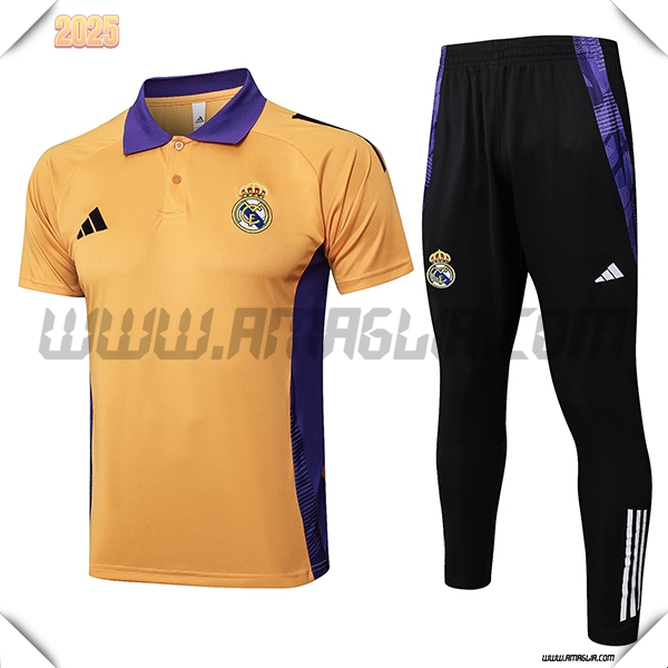 Kit Maglia Polo Real Madrid Arancia/viola 2025 2026