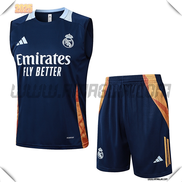 Kit Canotta Allenamento Real Madrid Blu Reale 2025 2026