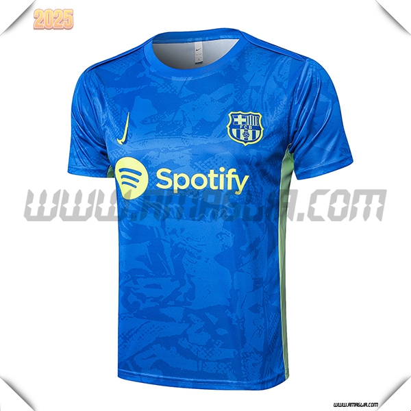 T Shirt Allenamento FC Barcellona Blu/Verde 2025 2026