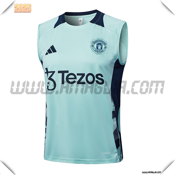 Canotta Allenamento Manchester United Verde/Blu 2025 2026