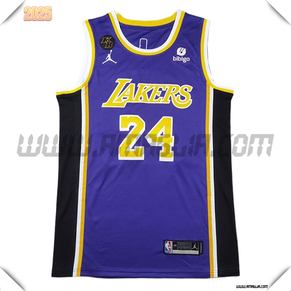 Maglia Los Angeles Lakers (BRYANT #2) 2025/26 viola/Giallo/Nero