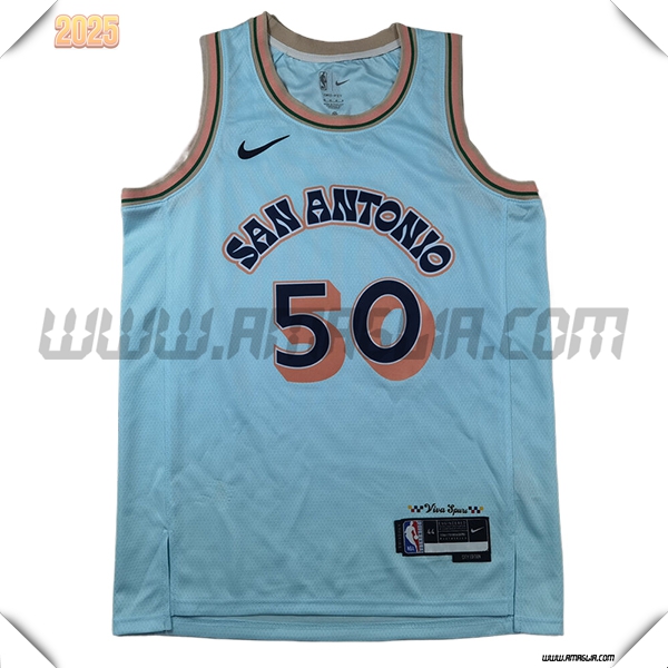 Maglia San Antonio Spurs (ROBINSON #50) 2025/26 Blu/Arancia