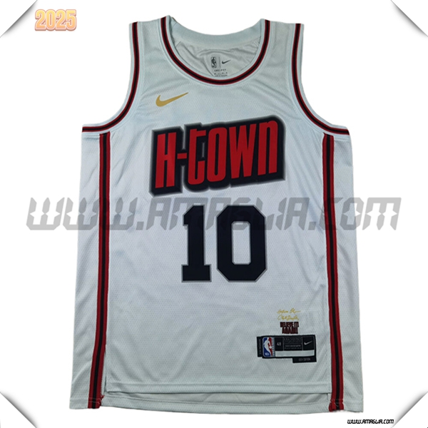 Maglia Houston Rockets (SMITH JR. #10) 2025/26 Bianco/Rosso/Nero