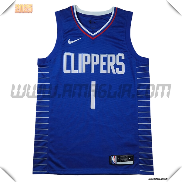 Maglia Los Angeles Clippers (HARDEN #1) 2025/26 Blu/Bianco