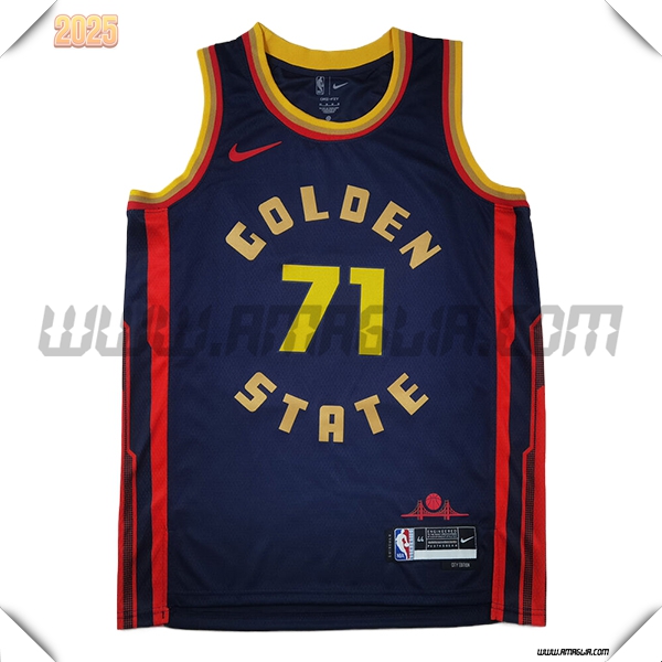 Maglia Golden State Warriors (SCHRODER #71) 2025/26 Blu/Rosso/Giallo