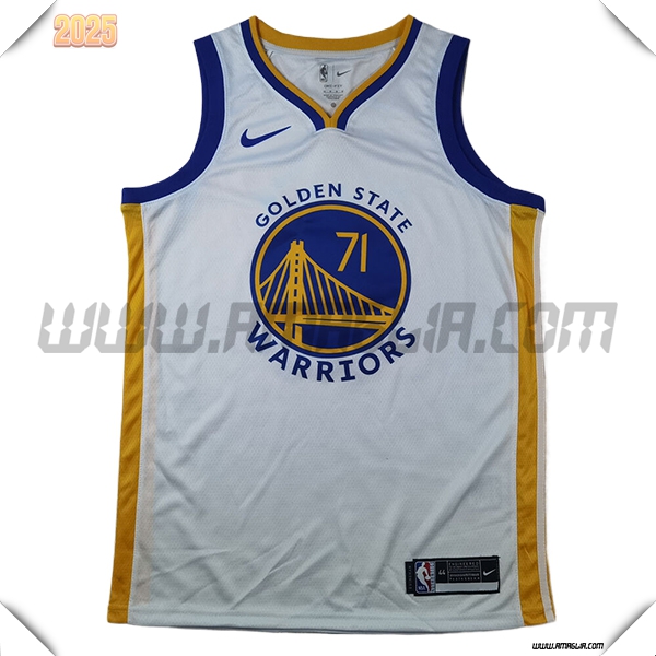 Maglia Golden State Warriors (SCHRODER #71) 2025/26 Bianco/Blu/Giallo
