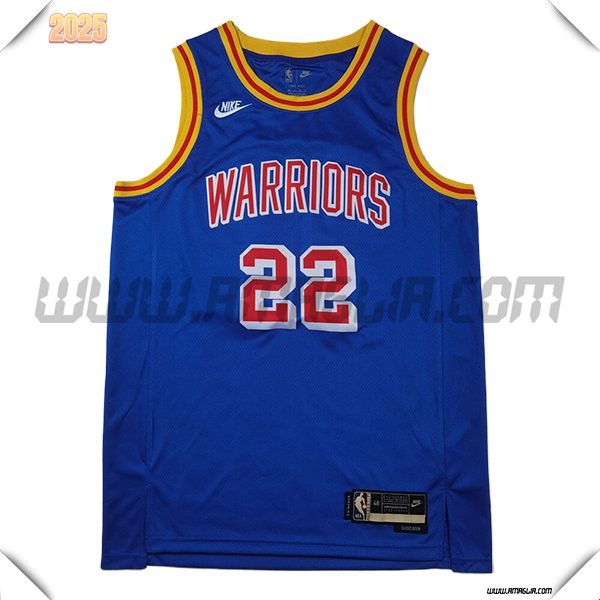 Maglia Golden State Warriors (WIGGINS #22) 2025/26 Blu/Giallo/Rosso