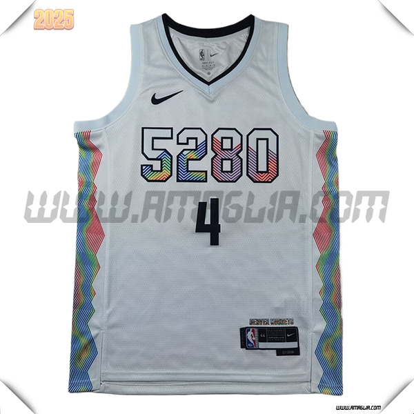 Maglia Denver Nuggets (WESTBROOK #4) 2025/26 Bianco/Nero