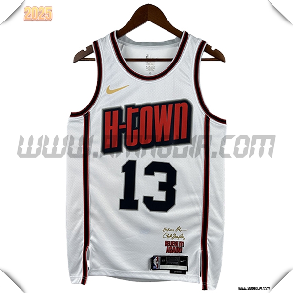 Maglia Houston Rockets (HARDEN #13) 2025/26 Bianco/Rosso/Nero