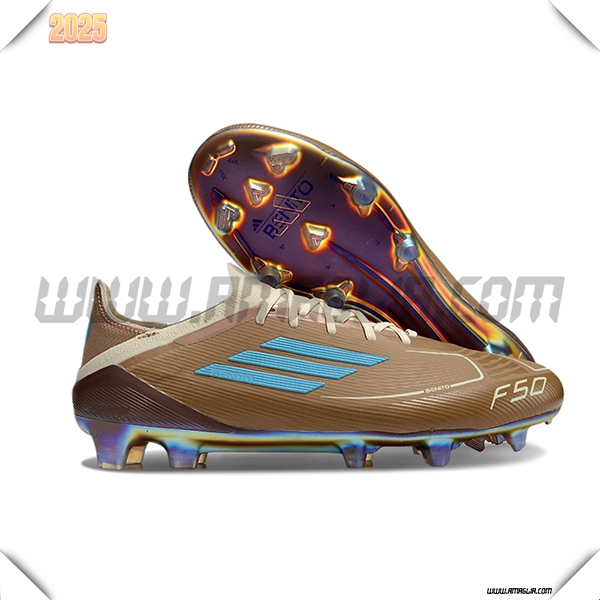 Adidas Scarpe Da Calcio F50 Elite FG Marrone/Blu -03