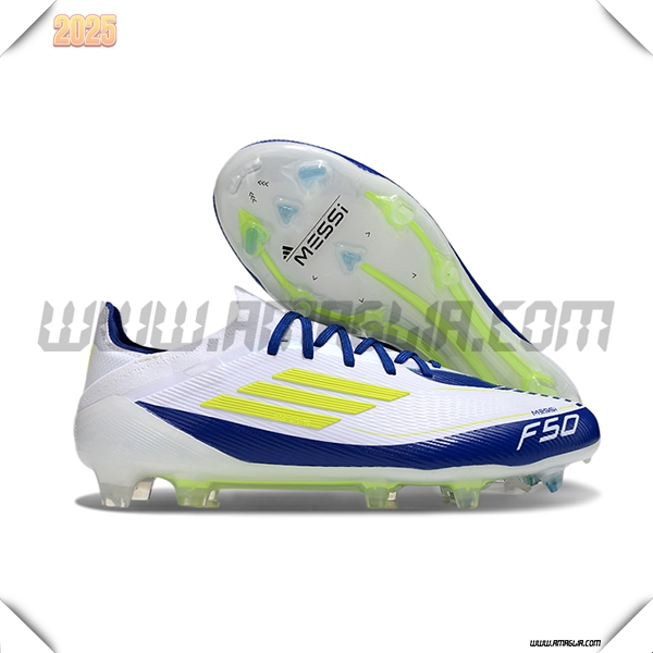 Adidas Scarpe Da Calcio F50 Elite FG Bianco/Giallo/Blu