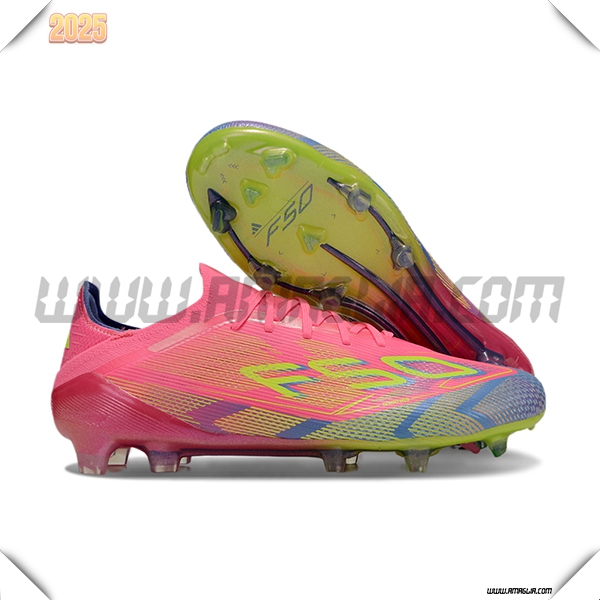 Adidas Scarpe Da Calcio F50 Elite FG Rosa/Verde/viola -02