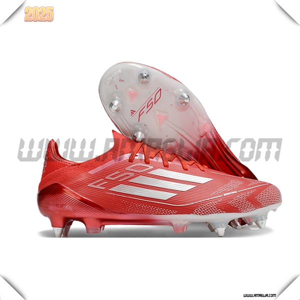 Adidas Scarpe Da Calcio F50 Elite SG Rosso/Grigio -02