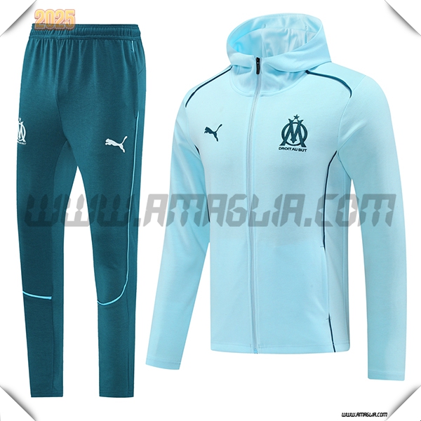 Giacca Con Cappuccio Tuta Giacca A Vento Marsiglia Azzurro 2025 2026