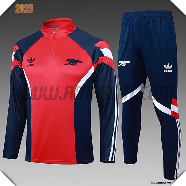 Tuta Allenamento Arsenal Bambino Rosso/Blu/Bianco 2025 2026