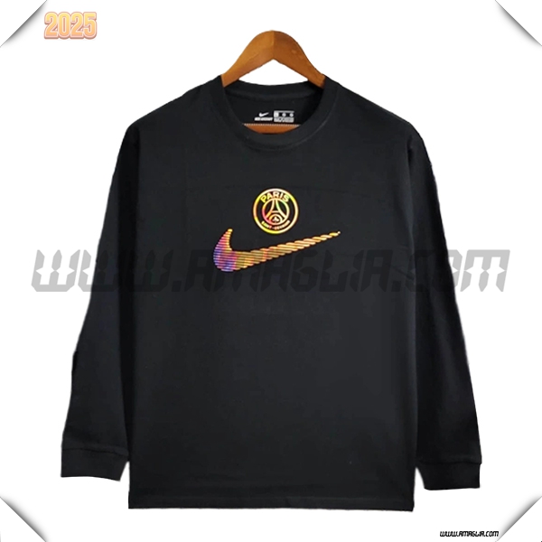 Felpa Allenamento PSG Nero 2025 2026