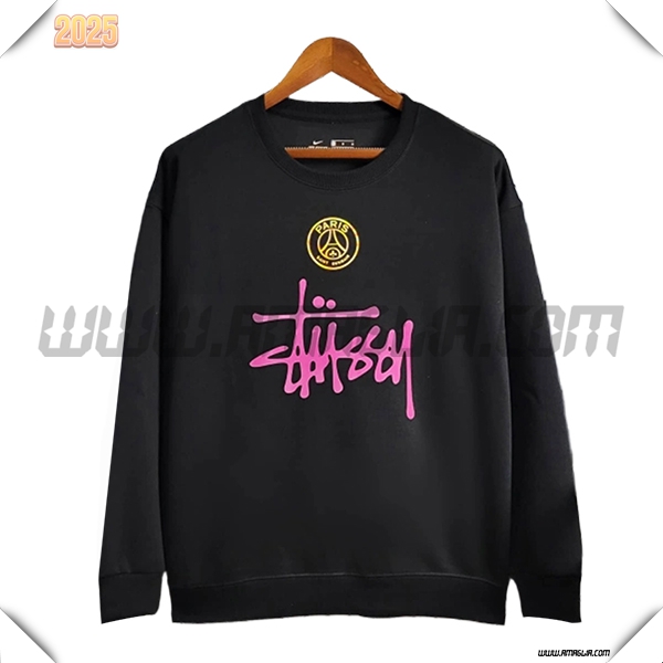 Felpa Allenamento PSG Nero/Rosa 2025 2026