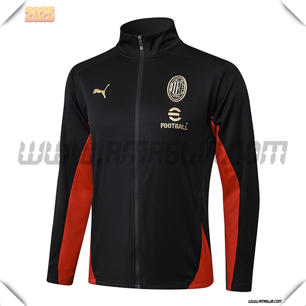 Giacca Calcio AC Milan Nero/Rosso 2025 2026