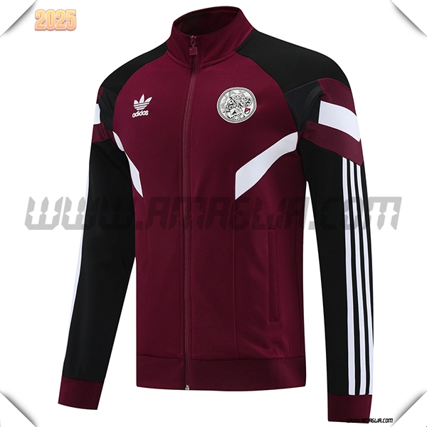 Giacca Calcio Ajax Rosso/Nero/Bianco 2025 2026