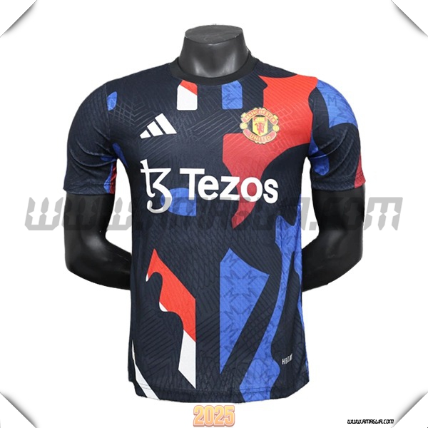 Maglia Calcio Manchester United Edizione speciale 2024 2025 Nero Rosso