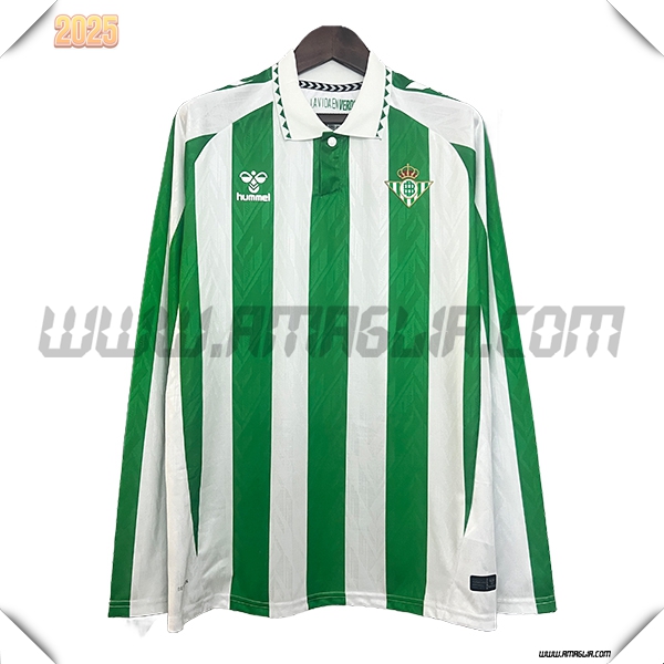 Prima Maglia Calcio Real Betis Maniche lunghe 2024 2025