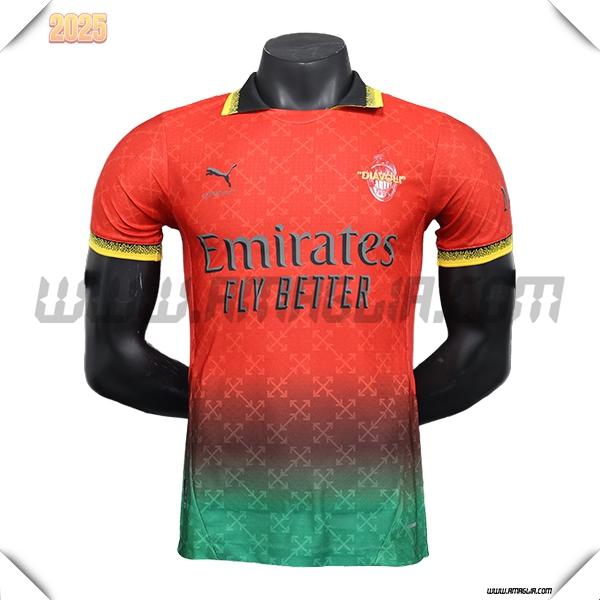 Maglia Calcio AC Milan Edizione speciale 2024 2025 Rouge Vert