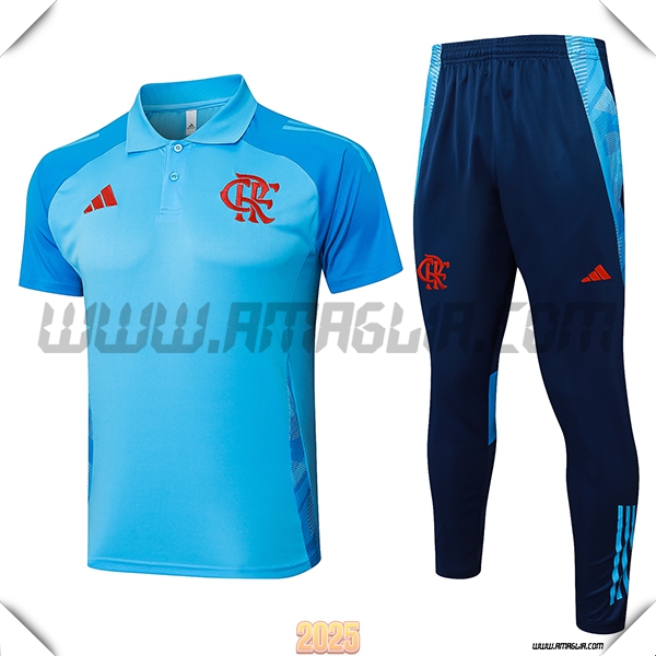 Kit Maglia Polo Flamengo Azzurro 2025 2026