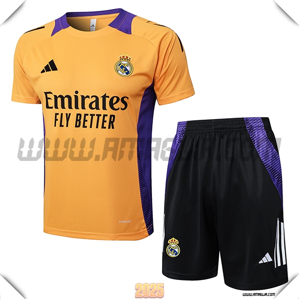 Kit Maglia Allenamento Real Madrid Arancia/viola 2025 2026