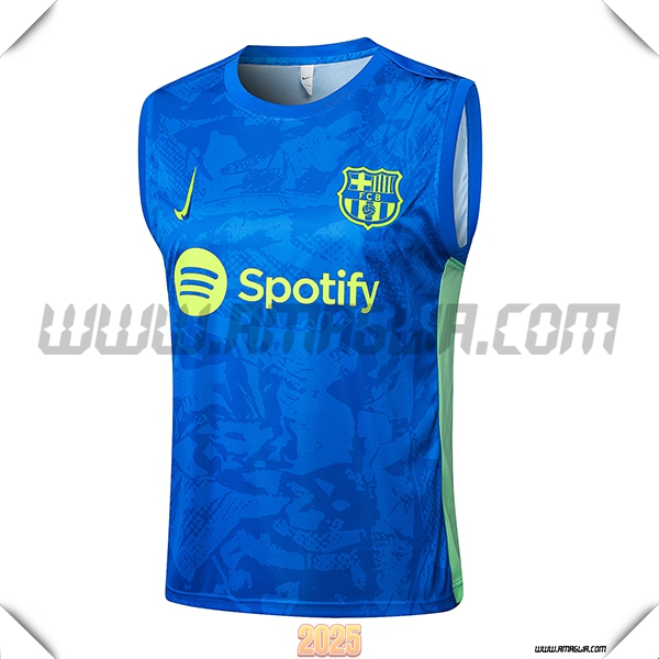 Canotta Allenamento FC Barcellona Blu/Verde 2025 2026
