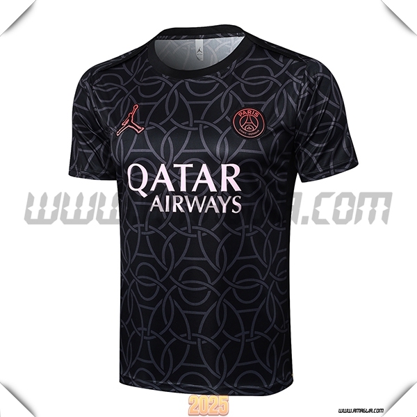 T Shirt Allenamento PSG Nero/Grigio 2025 2026