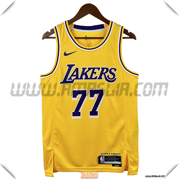 Maglia Los Angeles Lakers (DONCIC #77) 2025/26 Giallo/viola