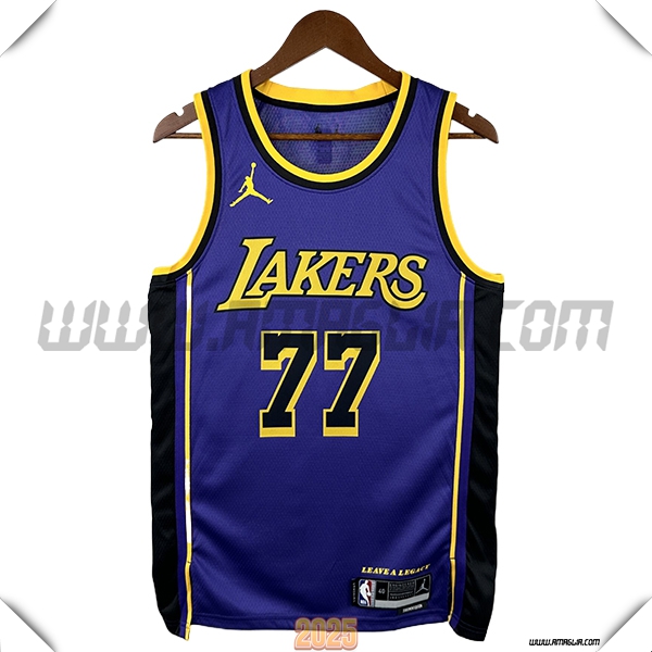 Maglia Los Angeles Lakers (DONCIC #77) 2025/26 viola/Giallo