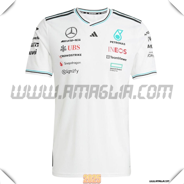 Maglietta Mercedes Benz F1 Team Bianco 2025
