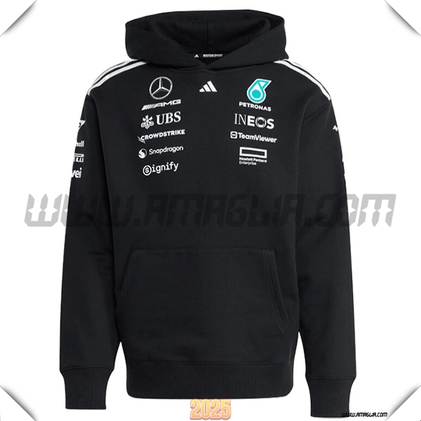 Felpa Cappuccio RedBull Racing F1 Team Nero 2025