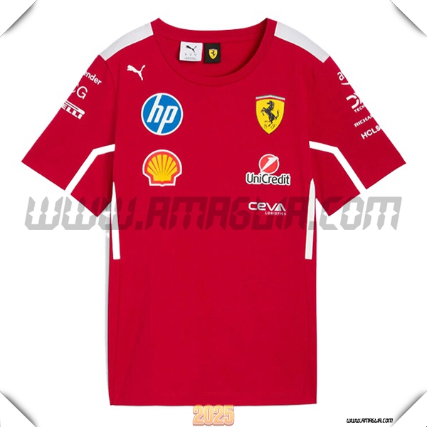 Maglietta Scuderia Ferrari F1 Team Rosso 2025