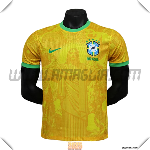 Maglia Squadra Brasile Edizione Speciale 2024 2025 GIALLO