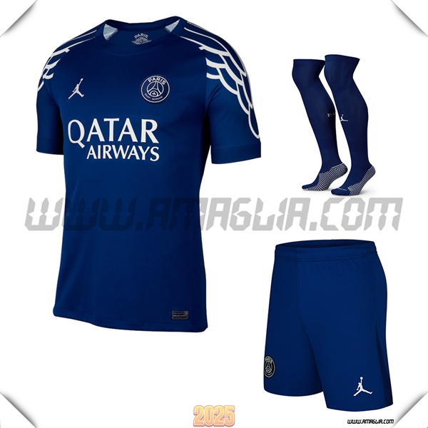 Kit Maglia Paris PSG Quarto (Pantaloncini + Calzini) 2024 2025