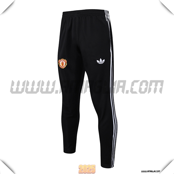 Pantaloni da Allenamento Manchester United Nero 2025 2026