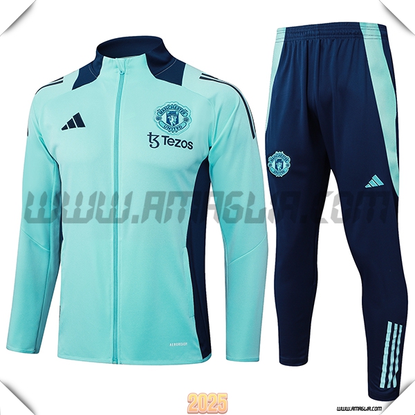 Tuta Calcio Giacca Manchester United Verde 2025 2026