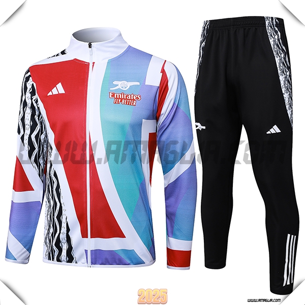 Tuta Calcio Giacca Arsenal Bianco/Rosso/Blu 2025 2026
