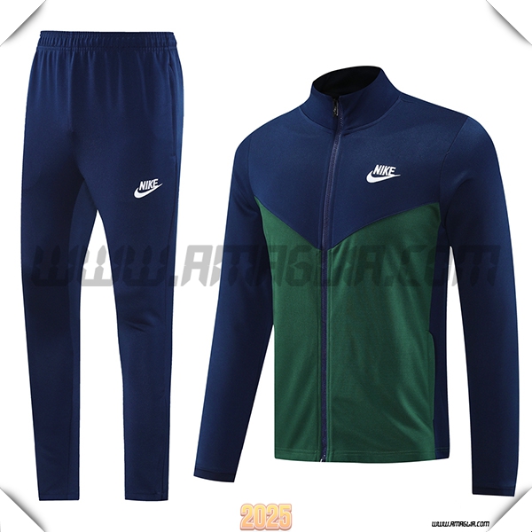 Tuta Calcio Giacca Nike Blu/Verde 2025 2026