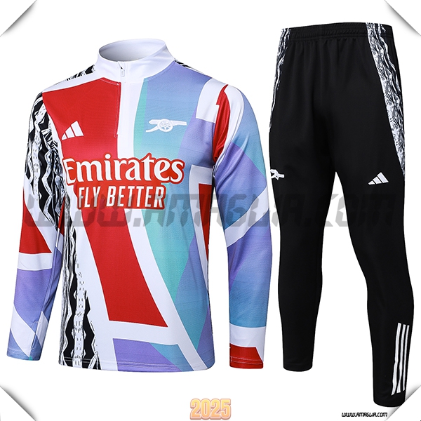 Tuta Calcio Arsenal Bianco/Rosso/Blu 2025 2026