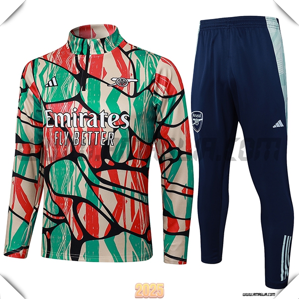 Tuta Calcio Arsenal Verde/Rosso/Giallo 2025 2026