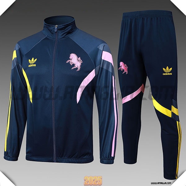 Tuta Calcio Giacca Juventus Bambino Blu/Rosa/Giallo 2025 2026