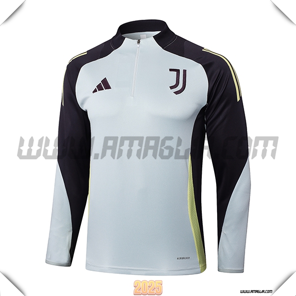 Felpa Allenamento Juventus Grigio/Nero/Giallo 2025 2026
